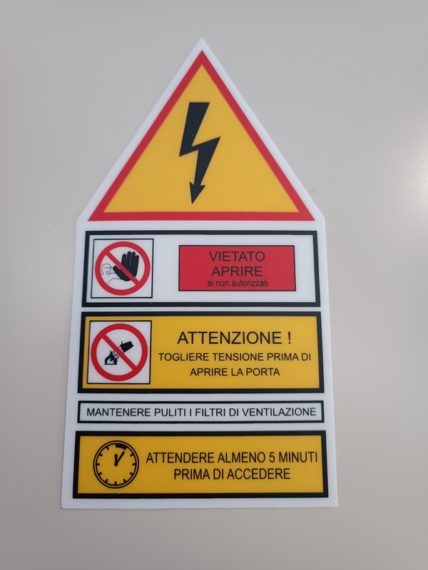 Overlay adesivo per quadro elettrico